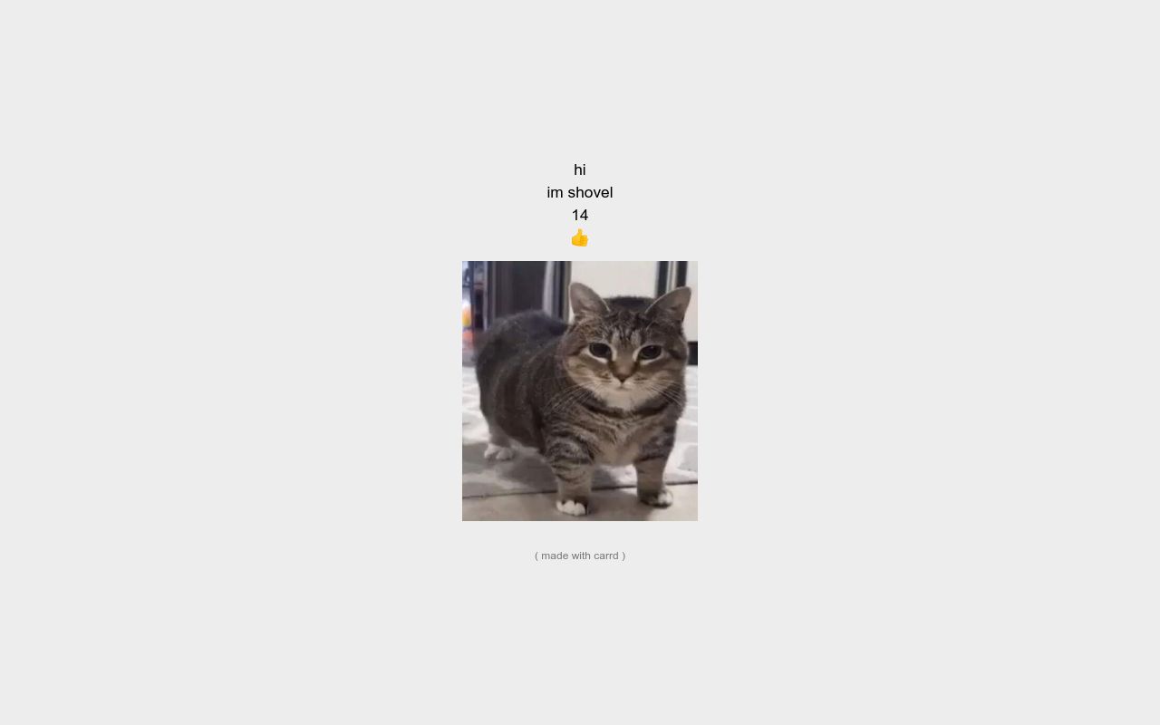 Carrd profile picture for @shoveling